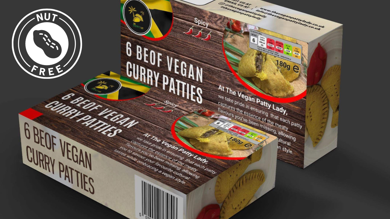 Nut free 6 x vegan beof cocktail size patties