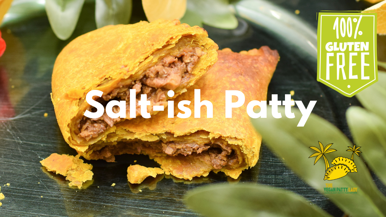 Full size vegan salt-ish curry patty